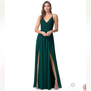 Azazie Blythe Dress in Pine